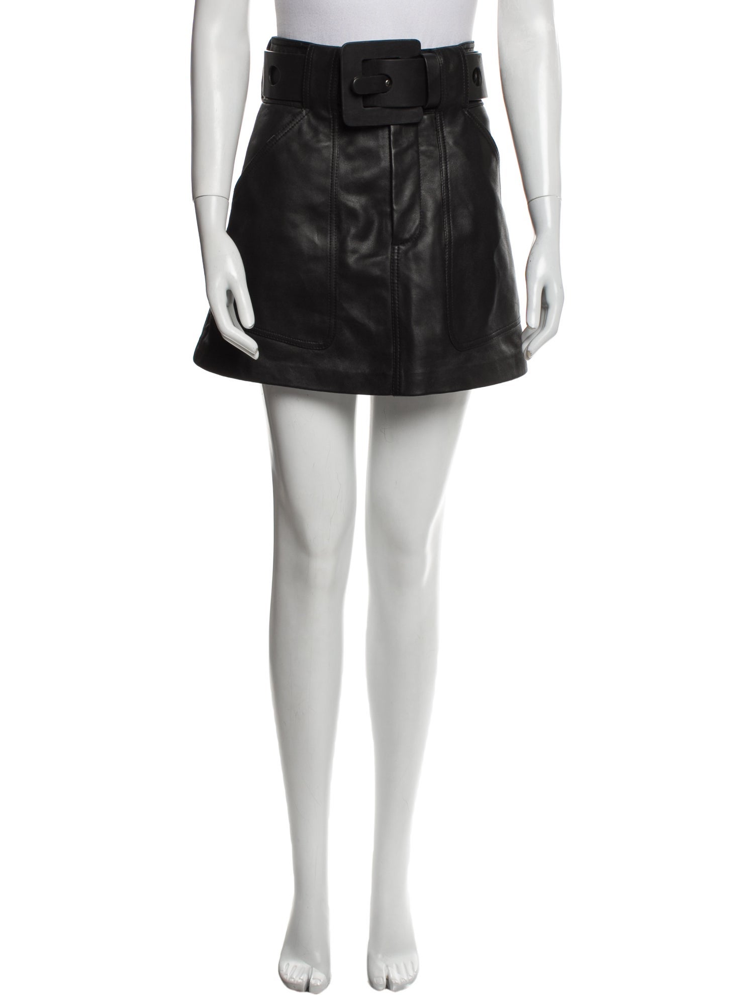 Sea New York Lamb Leather Mini Skirt