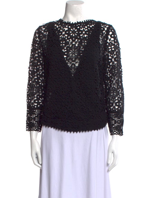 Sea New York Lace Pattern Crew Neck Blouse