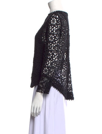 Sea New York Lace Pattern Crew Neck Blouse