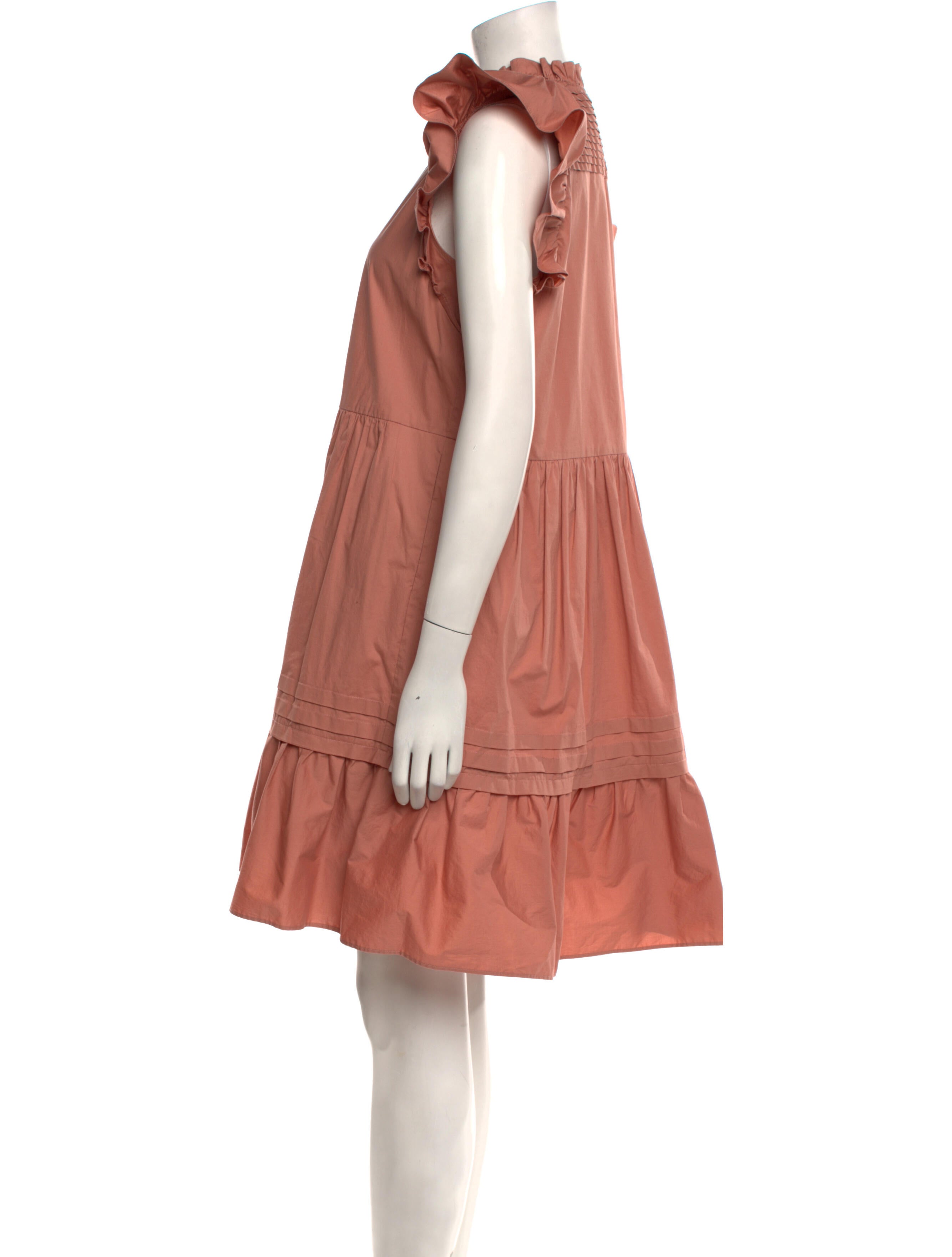 Sea New York Mock Neck Knee-Length Dress