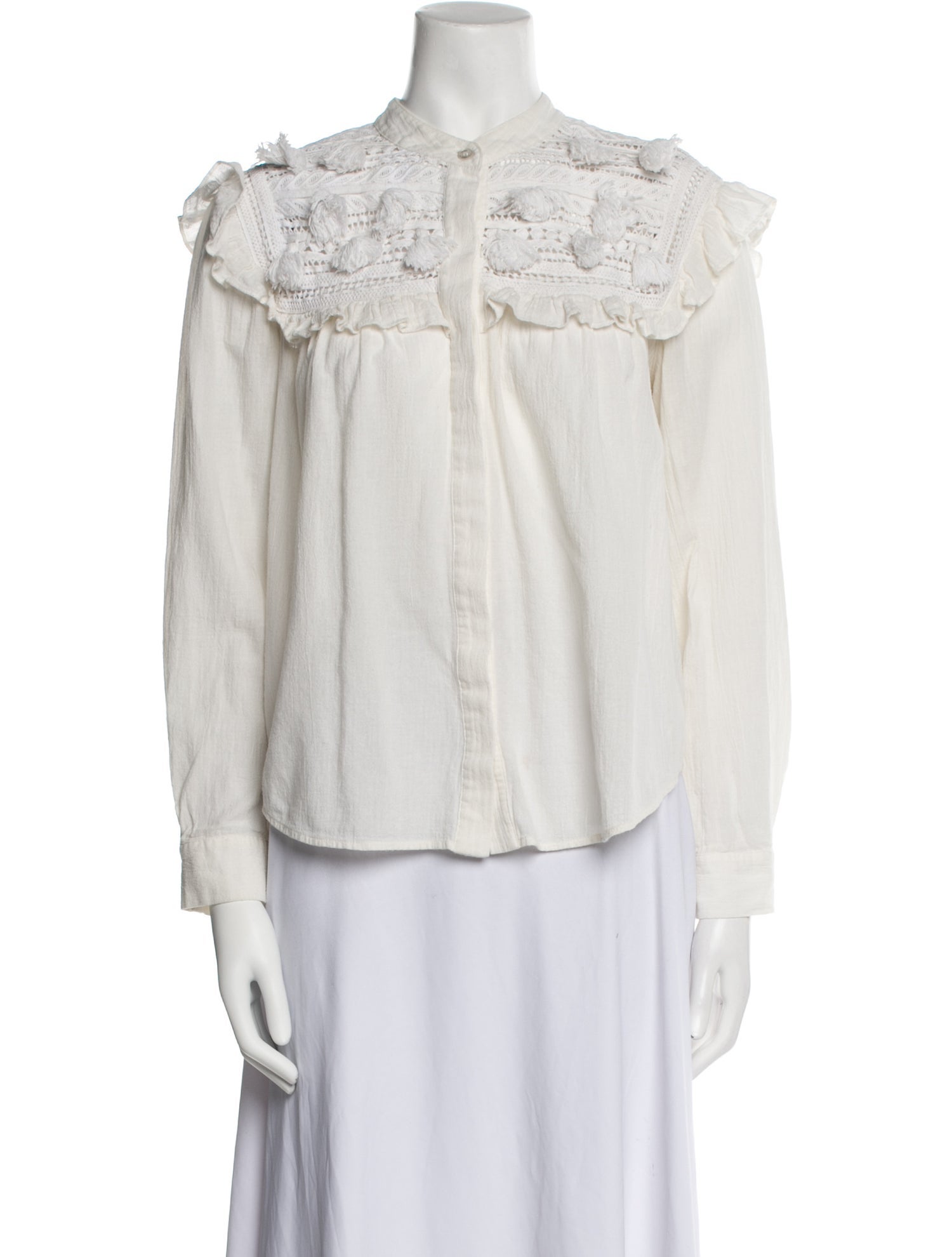 Sea New York Mock Neck Long Sleeve Blouse