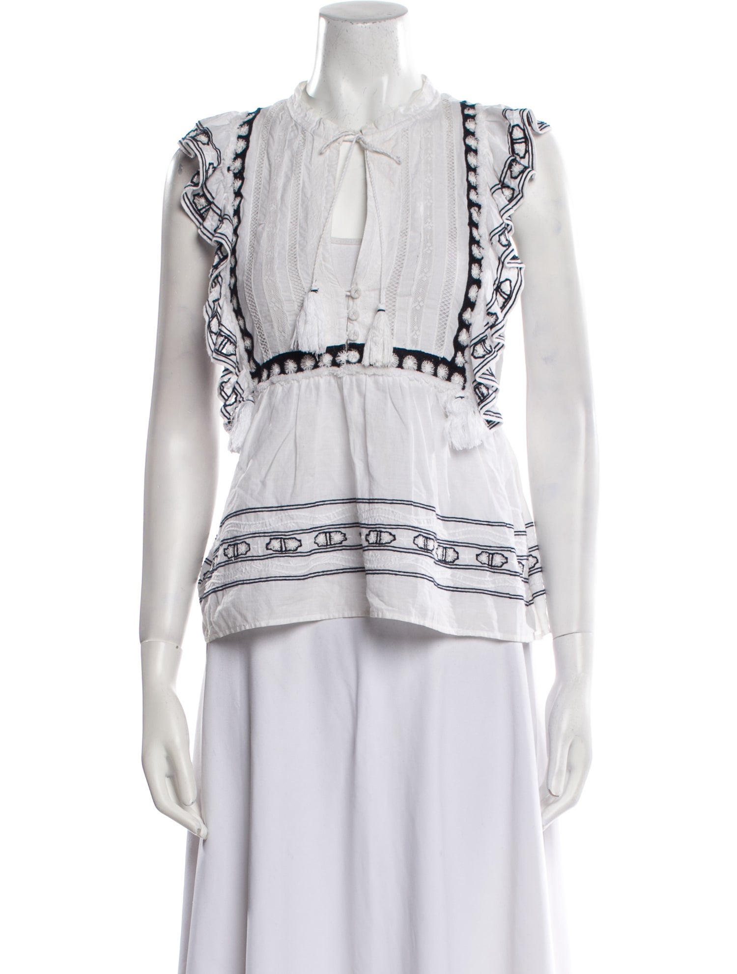 Sea New York Tie Neck Sleeveless Top