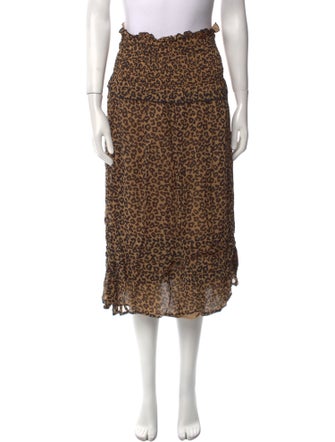 Sea New York Animal Print Midi Length Skirt
