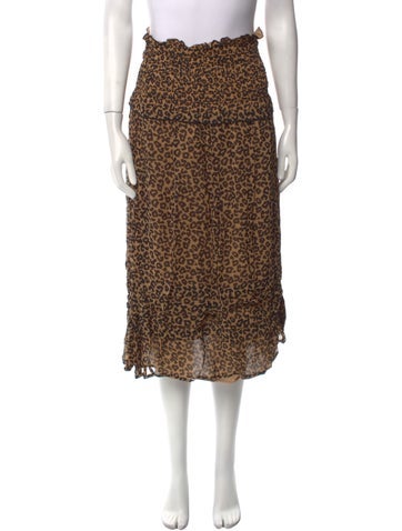 Sea New York Skirts Animal Print Midi Length Skirt US 2 | XS