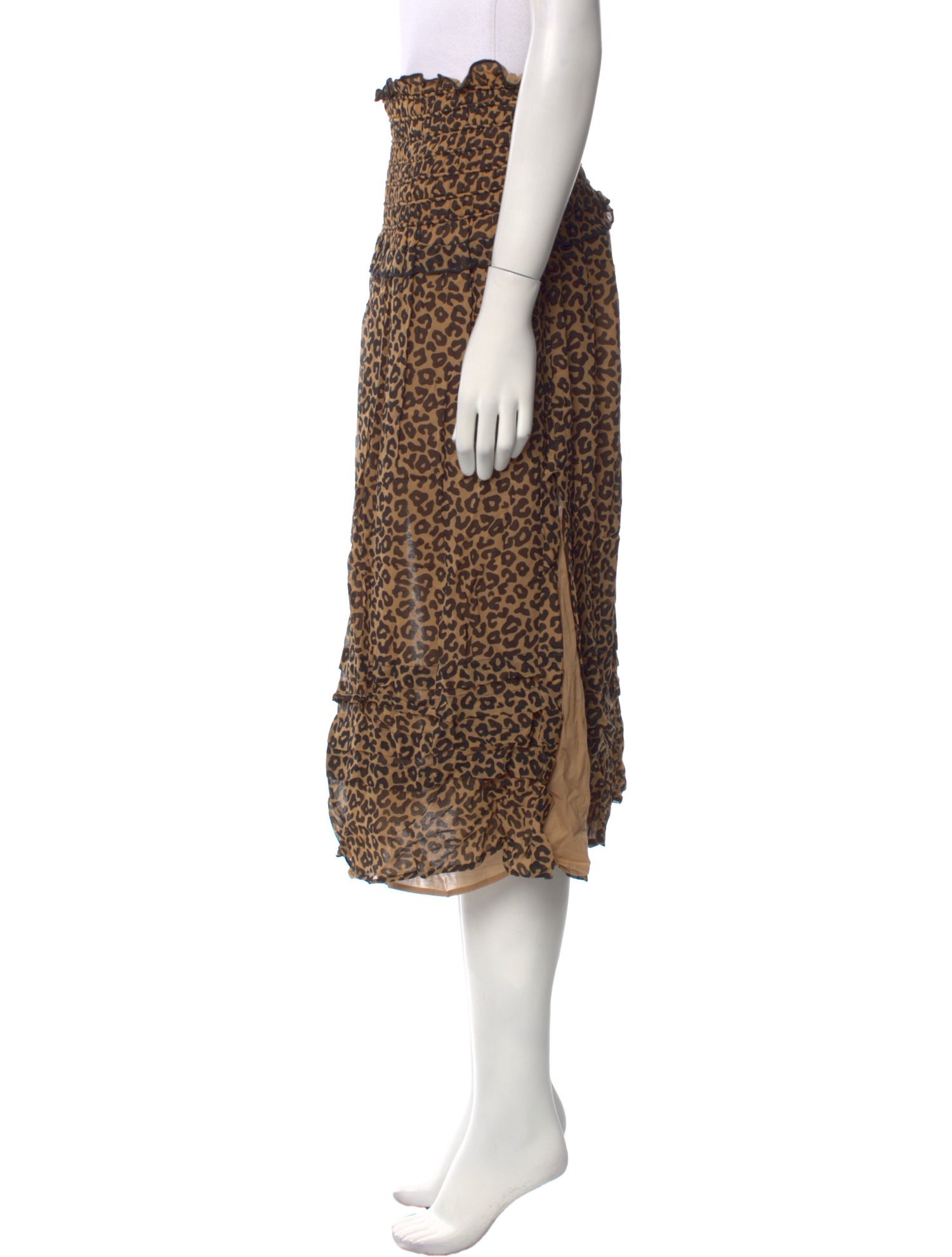 Sea New York Animal Print Midi Length Skirt