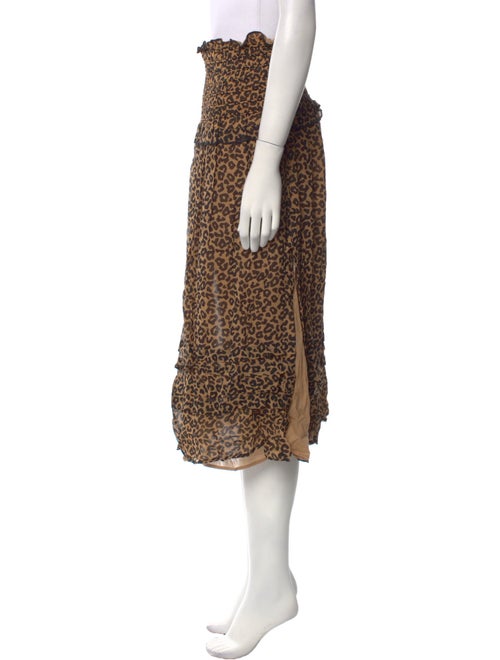 Sea New York Animal Print Midi Length Skirt