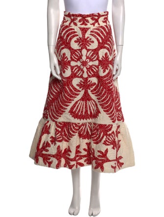 Sea New York Floral Print Midi Length Skirt