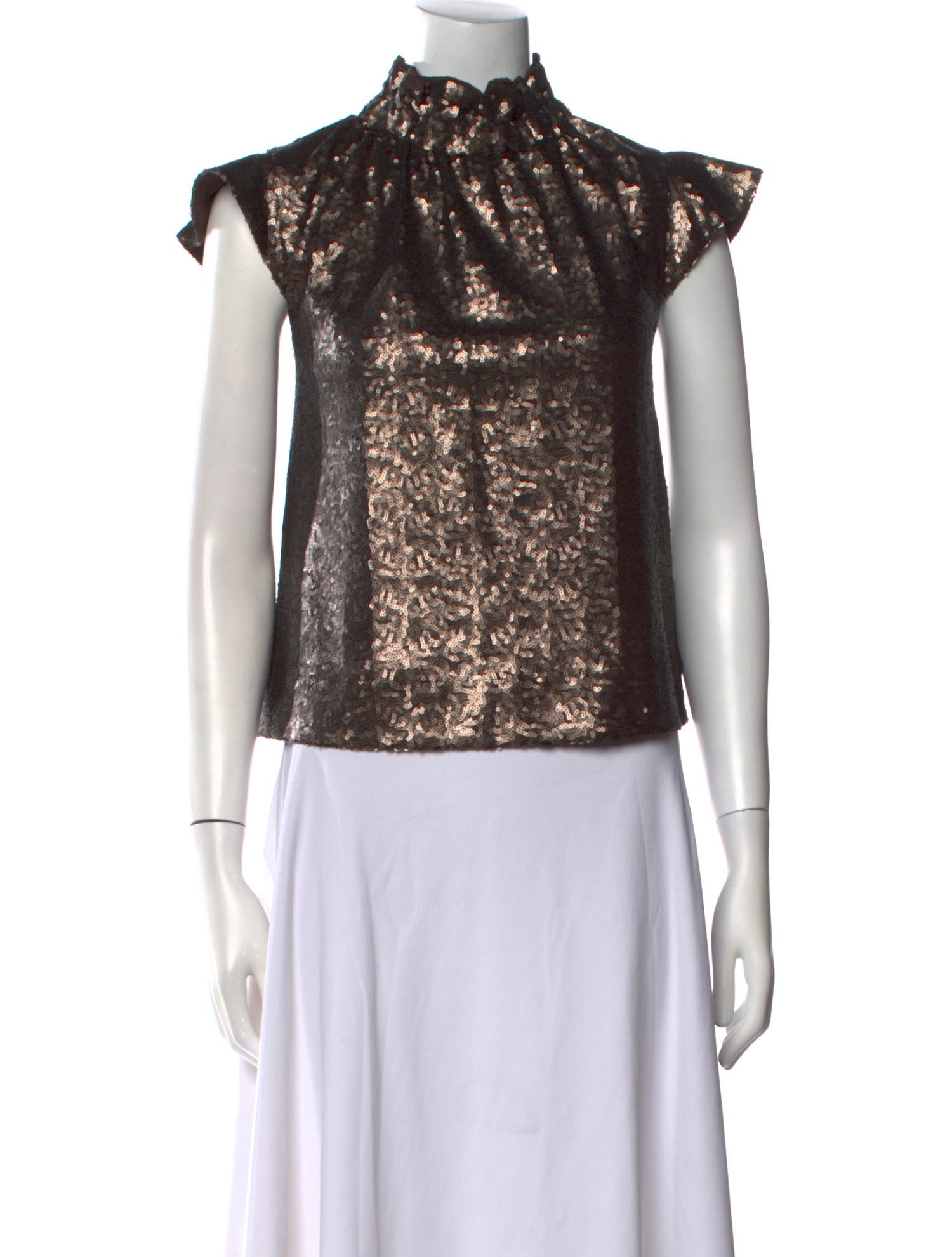 Sea New York Mock Neck Short Sleeve Top