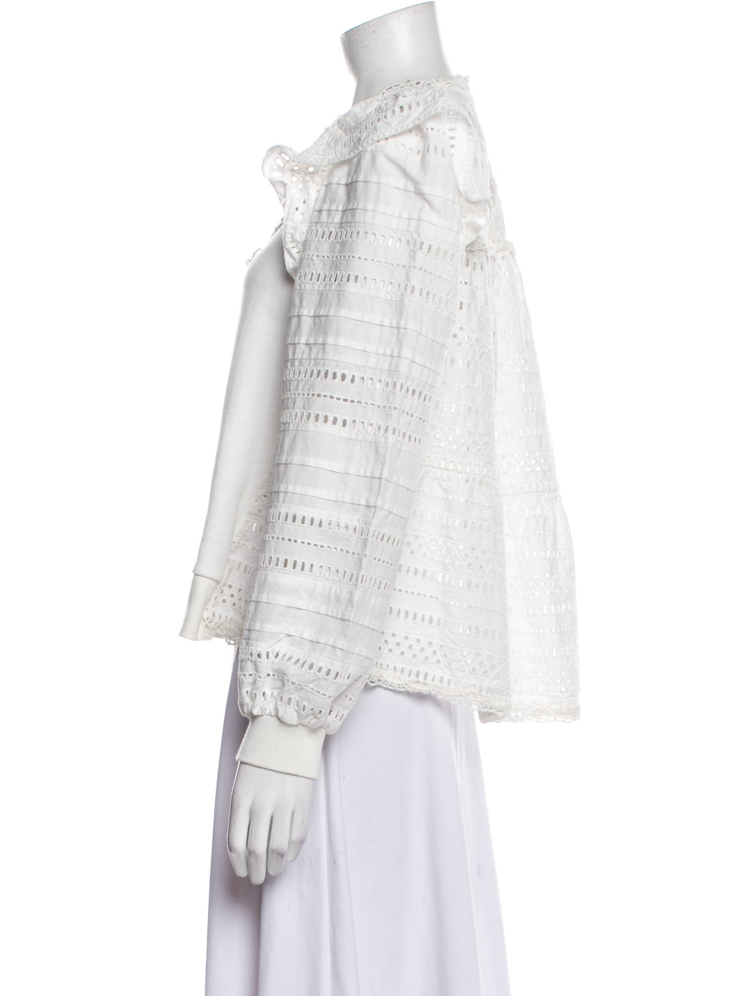 Sea New York Crew Neck Long Sleeve Crop Top