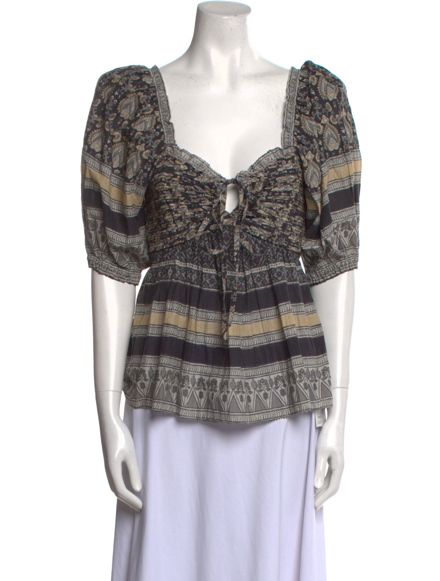 Sea New York Printed V-Neck Blouse w/ Tags