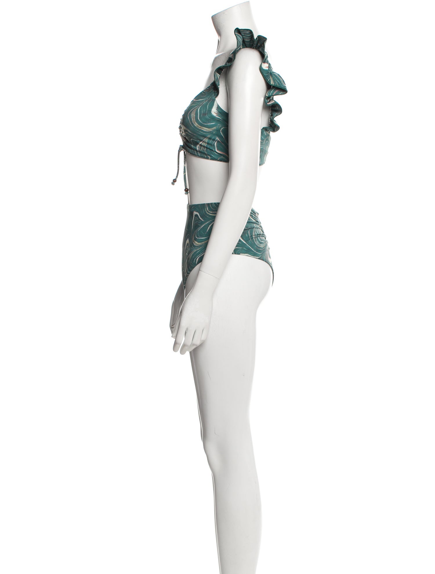 Sea New York Printed Ruffle Embellishment Bikini w/ Tags