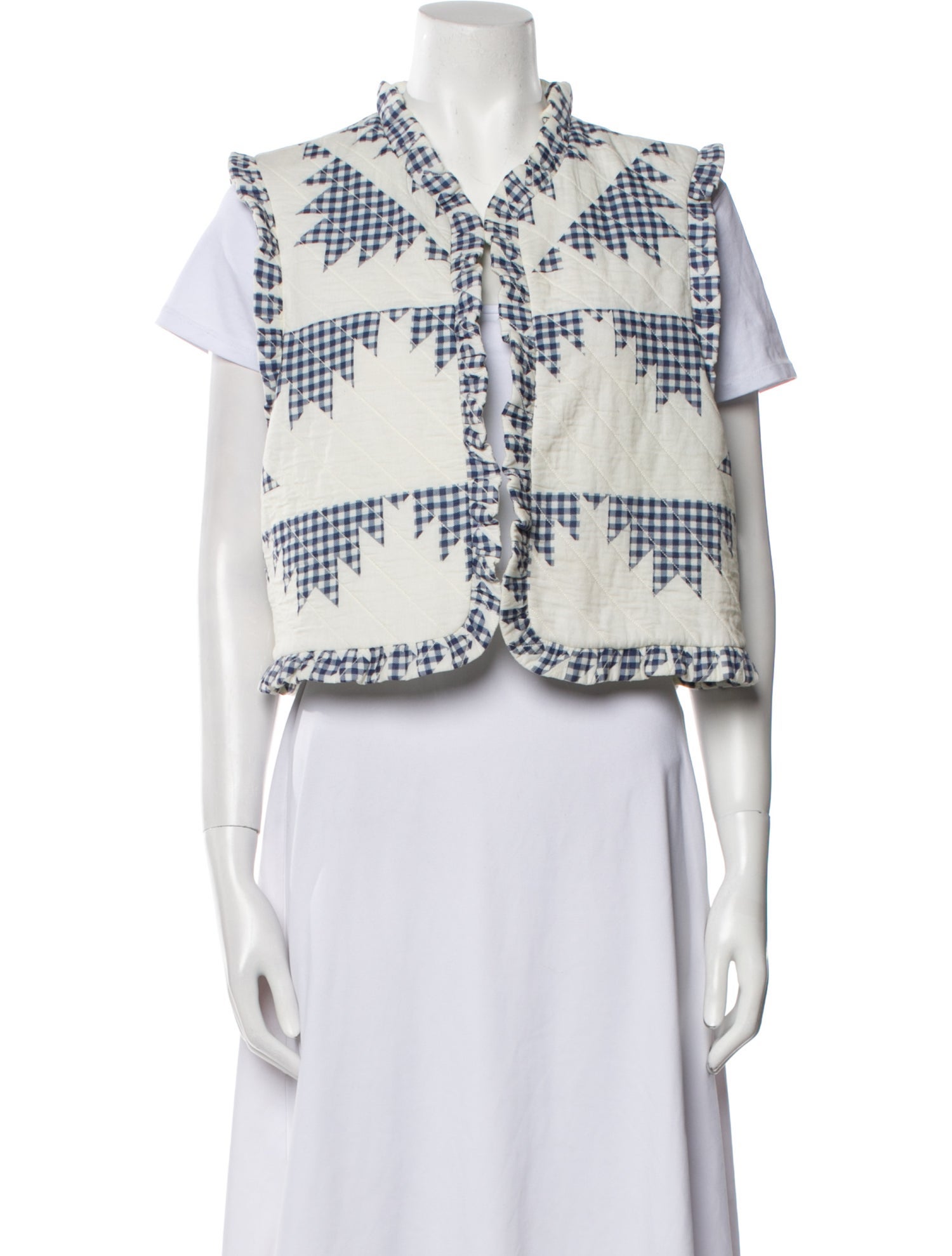 Sea New York Plaid Print Vest