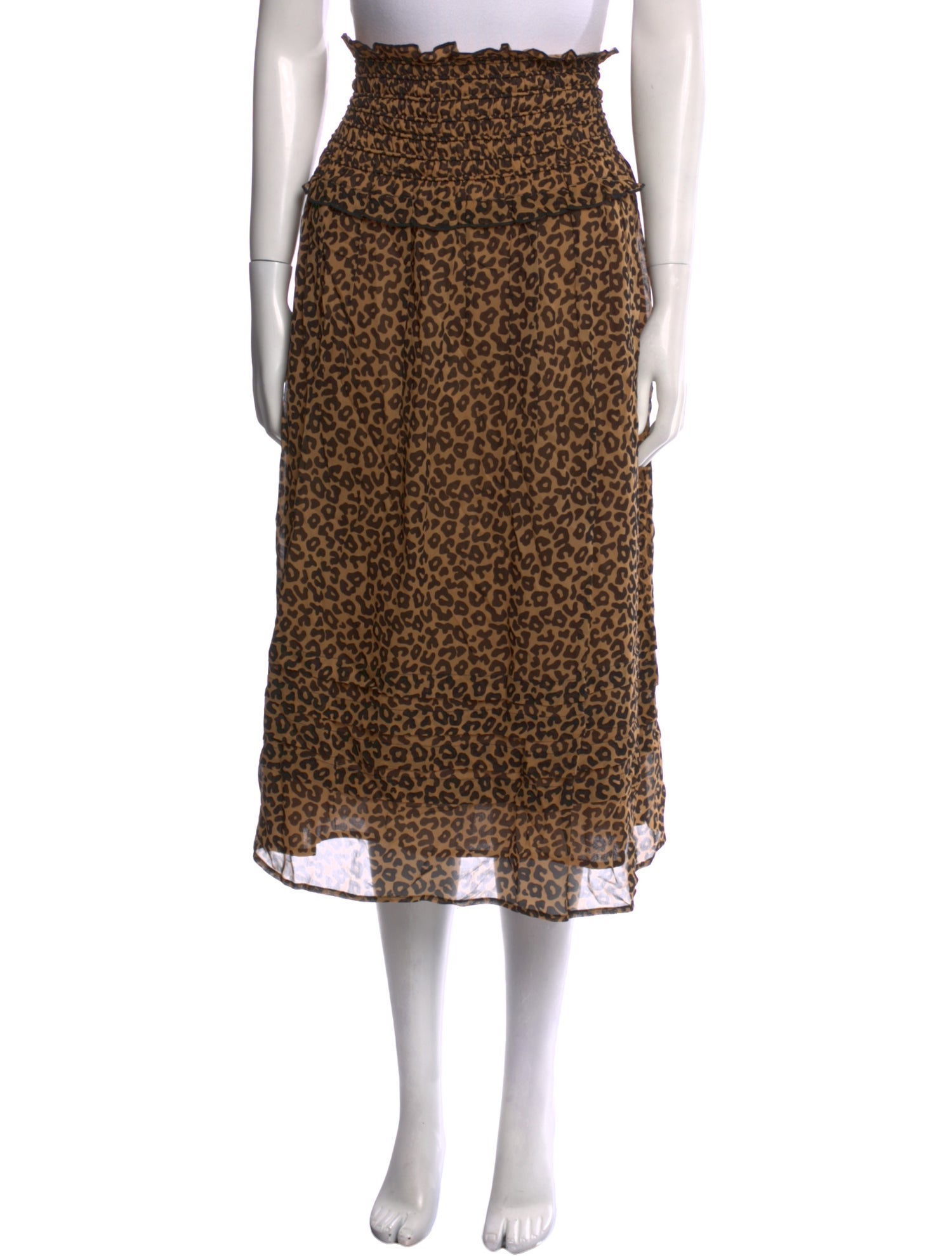 Sea New York Animal Print Midi Length Skirt