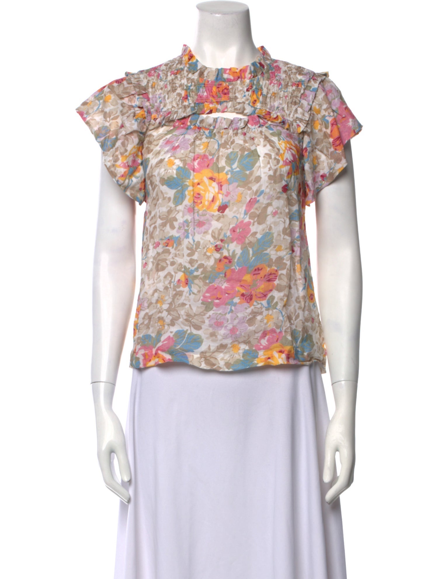 Sea New York Floral Print Crew Neck Blouse