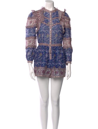 Sea New York Printed Mock Neck Romper