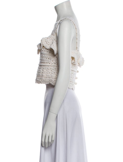 Sea New York Wool Lace Pattern Crop Top