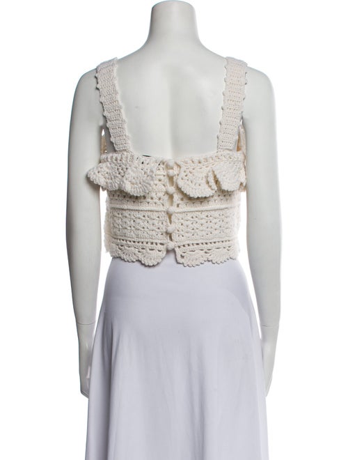 Sea New York Wool Lace Pattern Crop Top