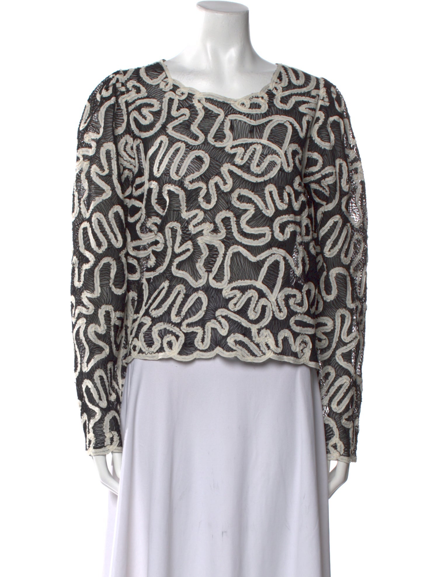 Sea New York Printed Scoop Neck Blouse