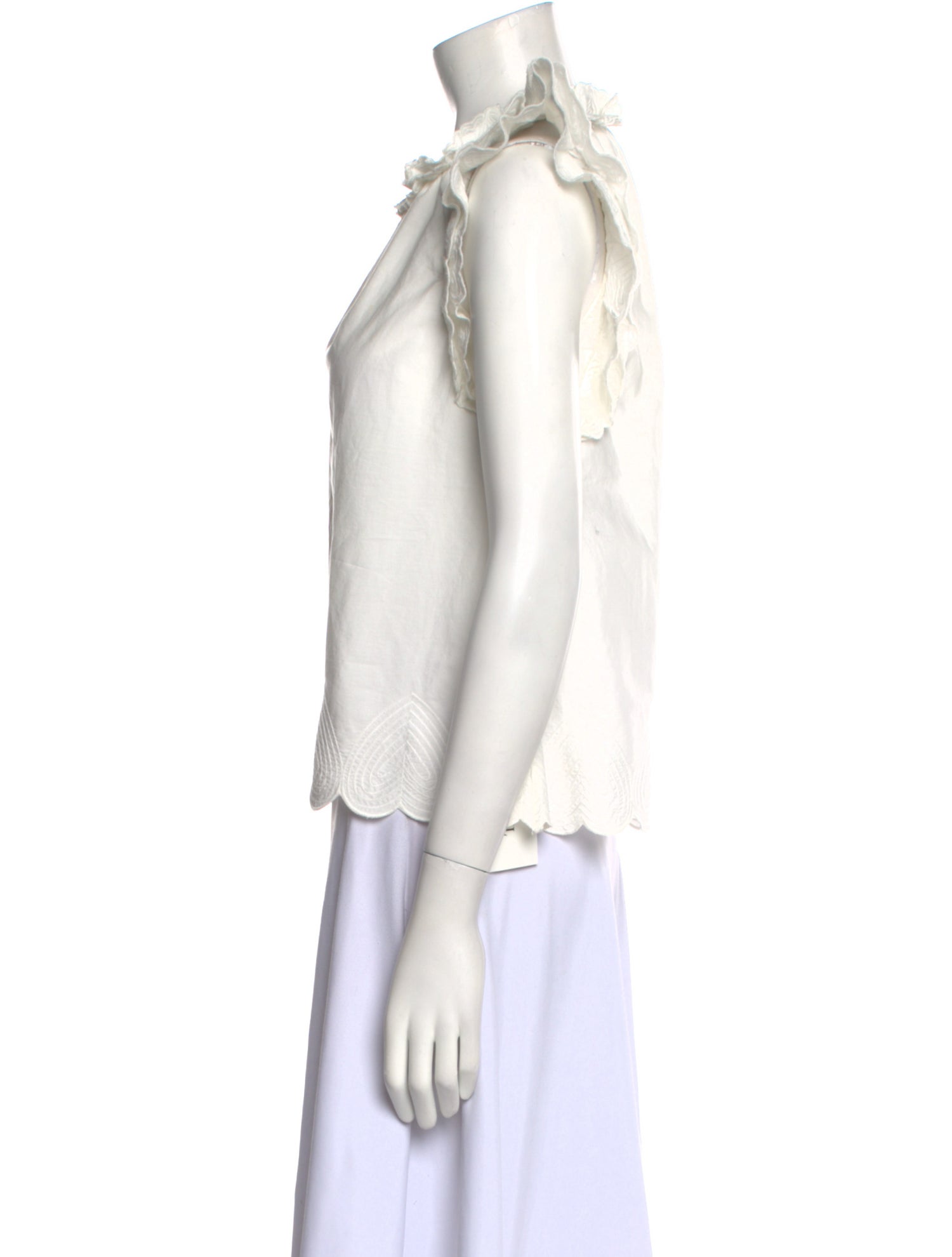 Sea New York Mock Neck Sleeveless Blouse