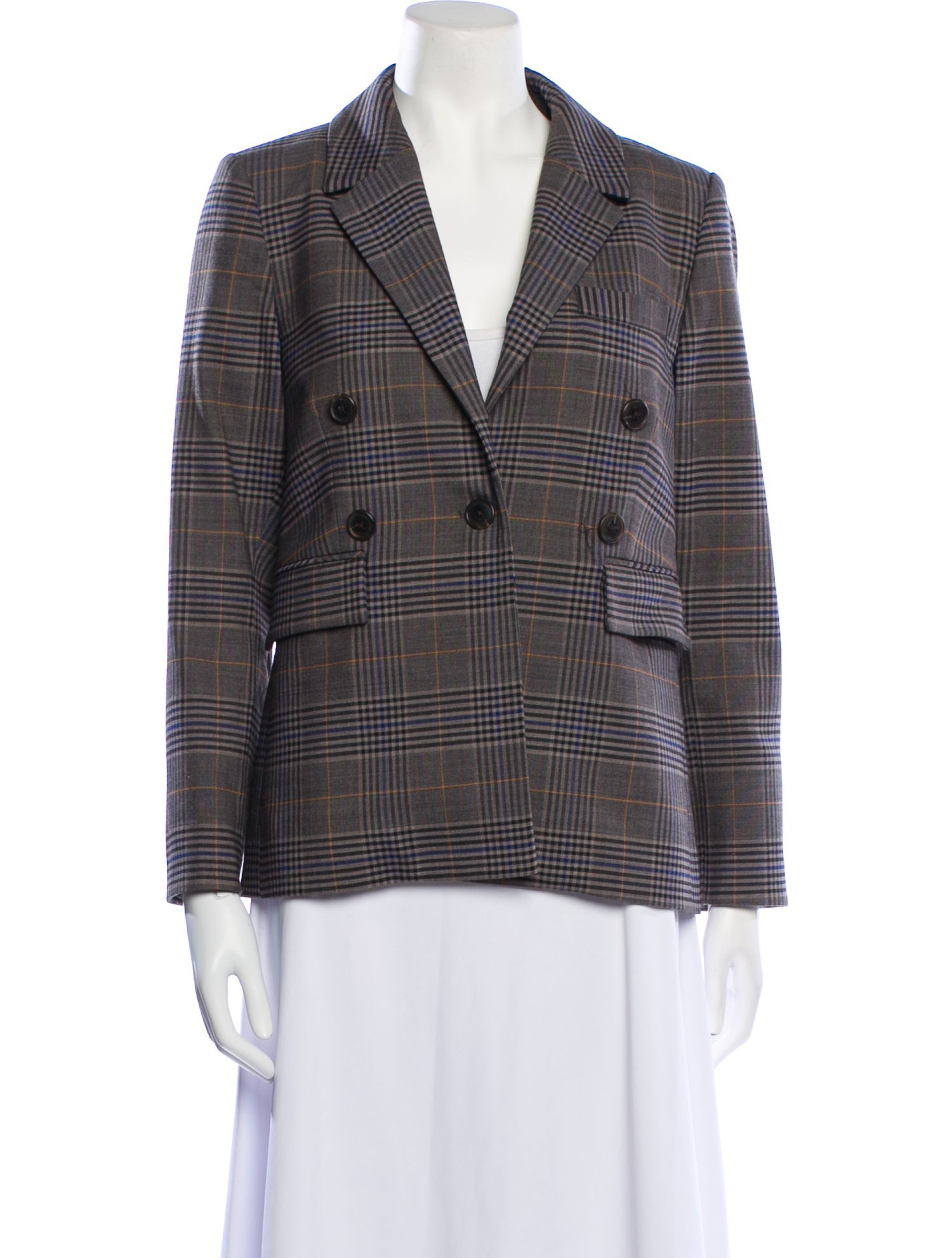 Sea New York Plaid Print Blazer