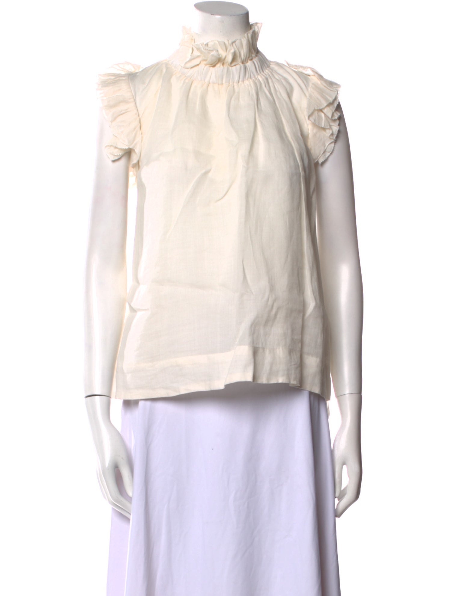 Sea New York Mock Neck Sleeveless Blouse