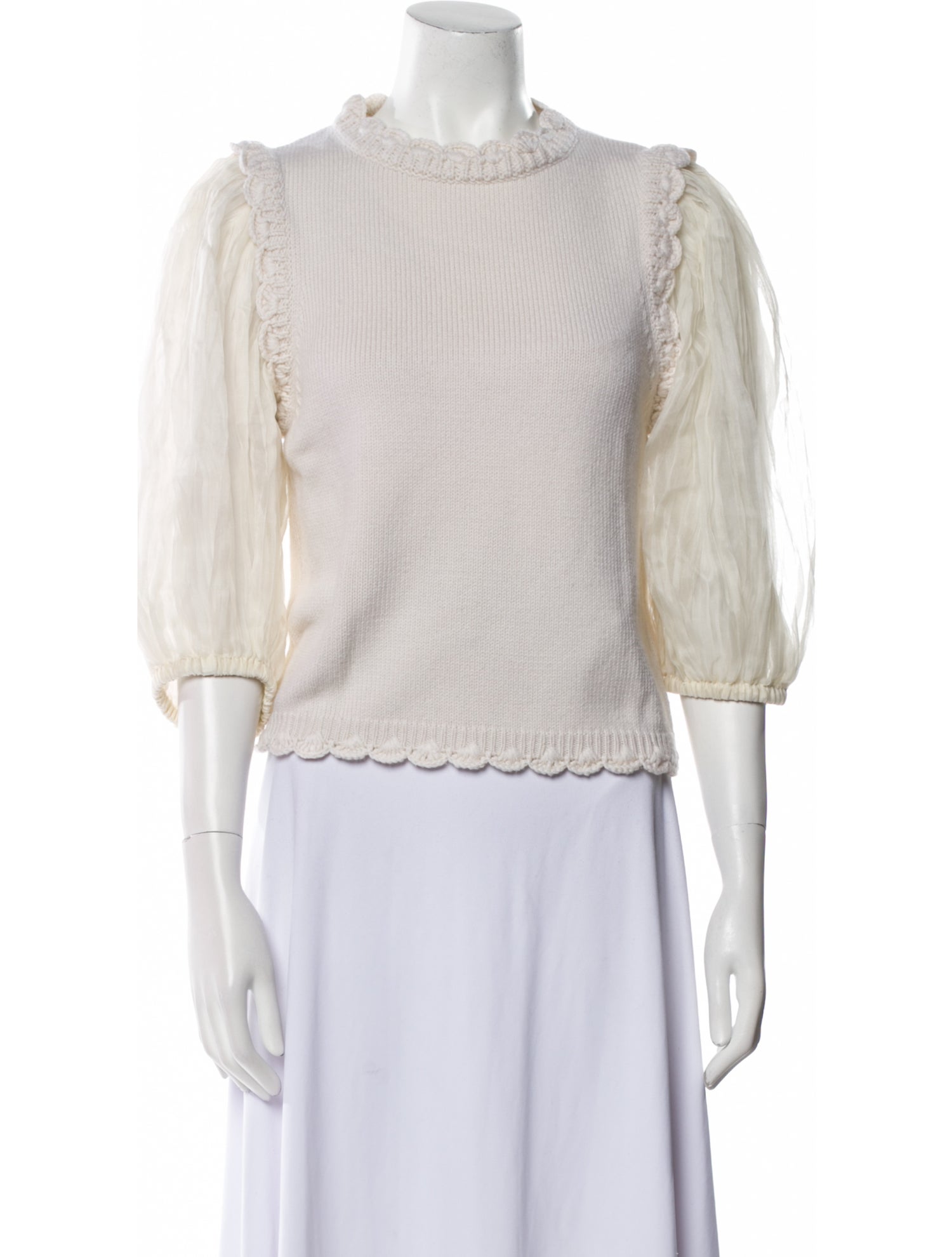 Sea New York Wool Mock Neck Blouse