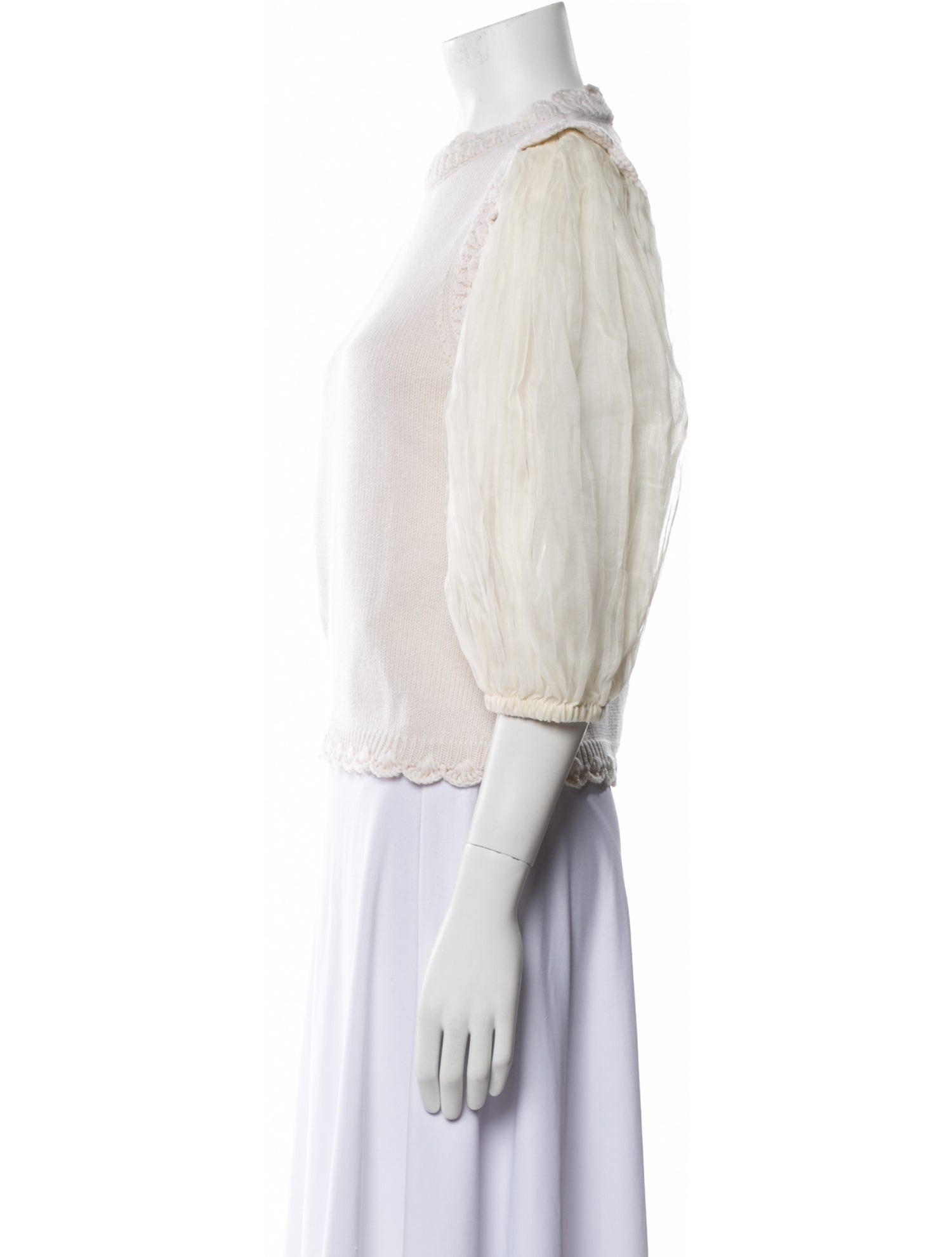 Sea New York Wool Mock Neck Blouse