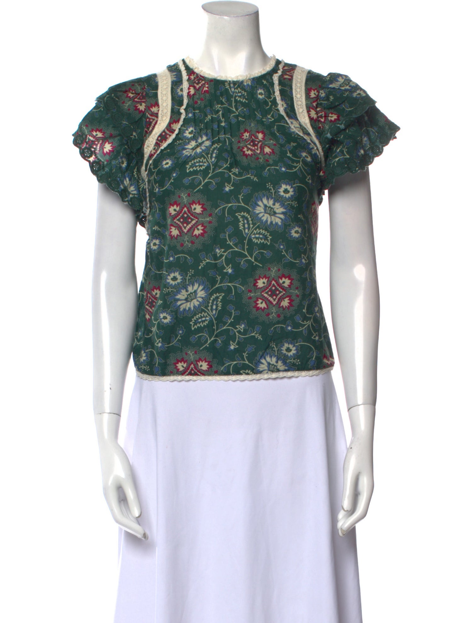 Sea New York Floral Print Crew Neck Blouse