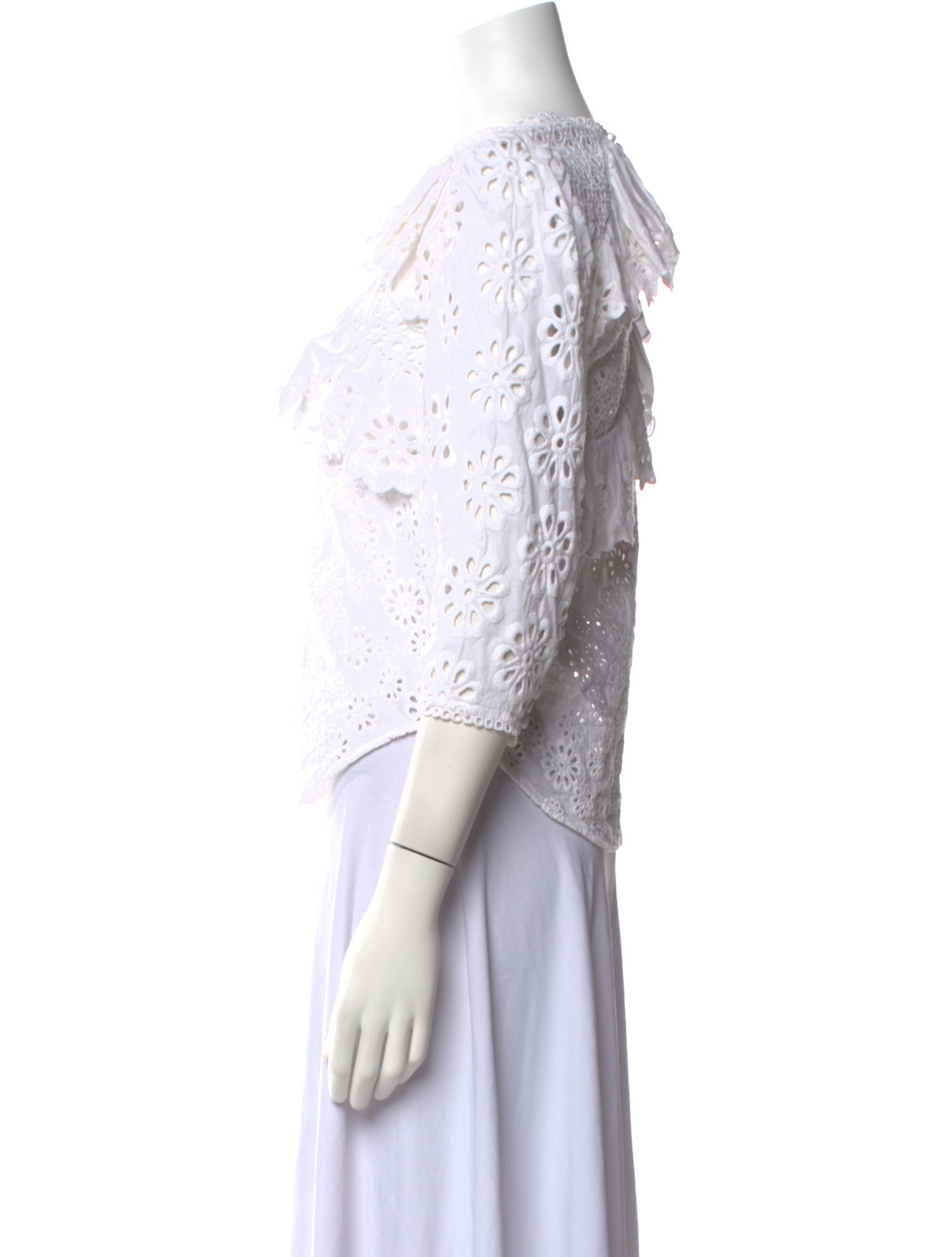 Sea New York Bateau Neckline Three-Quarter Sleeve Blouse