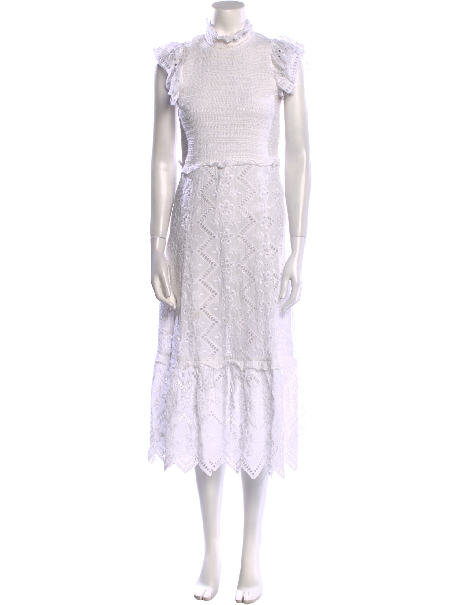 Sea New York Lace Pattern Long Dress