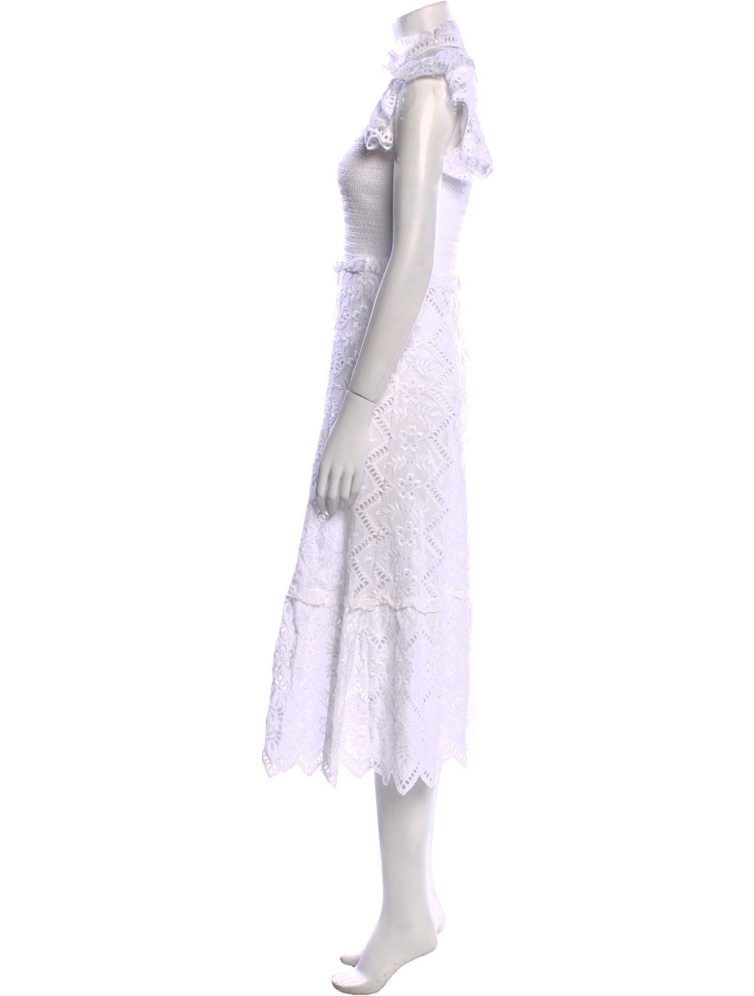 Sea New York Lace Pattern Long Dress