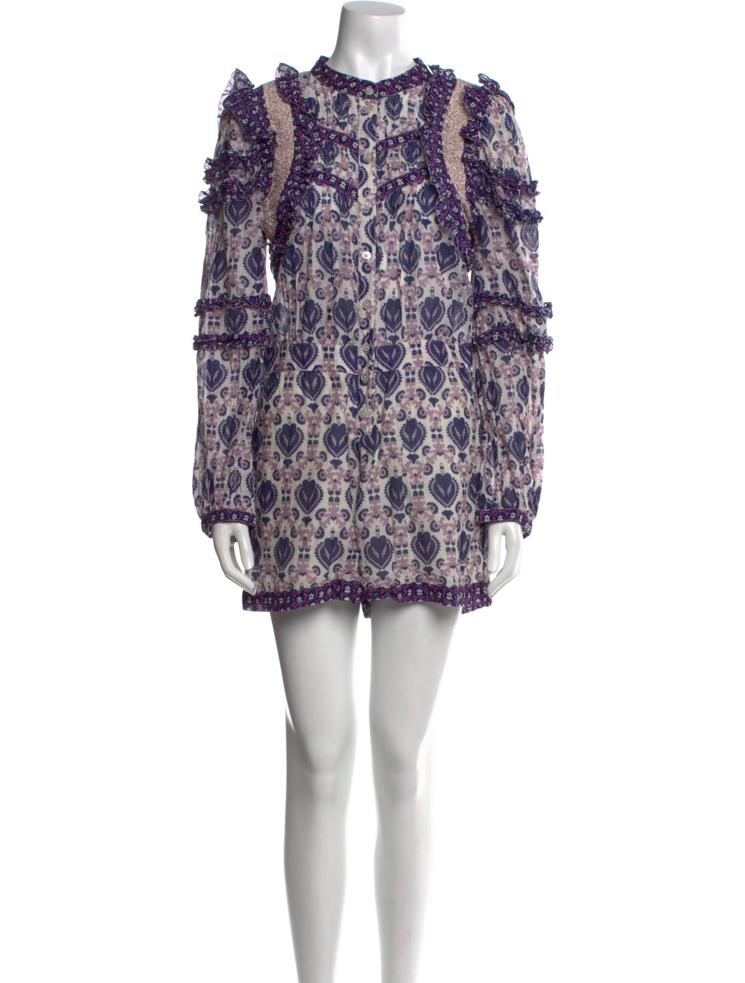 Sea New York Printed Crew Neck Romper