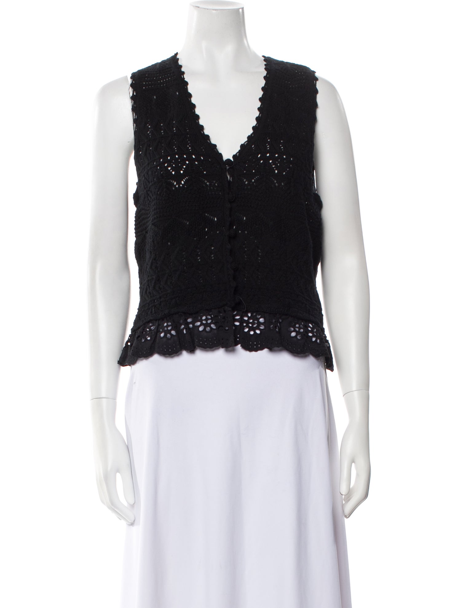 Sea New York Merino Wool Plunge Neckline Crop Top w/ Tags