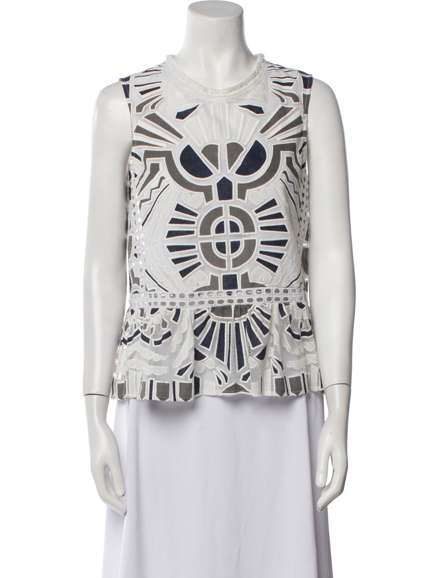 Sea New York Printed Crew Neck Top