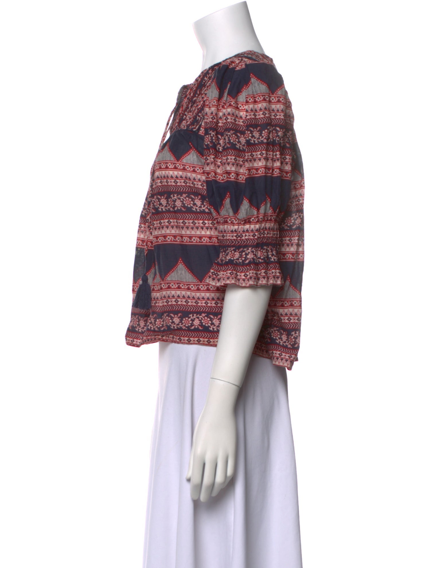 Sea New York Printed V-Neck Blouse