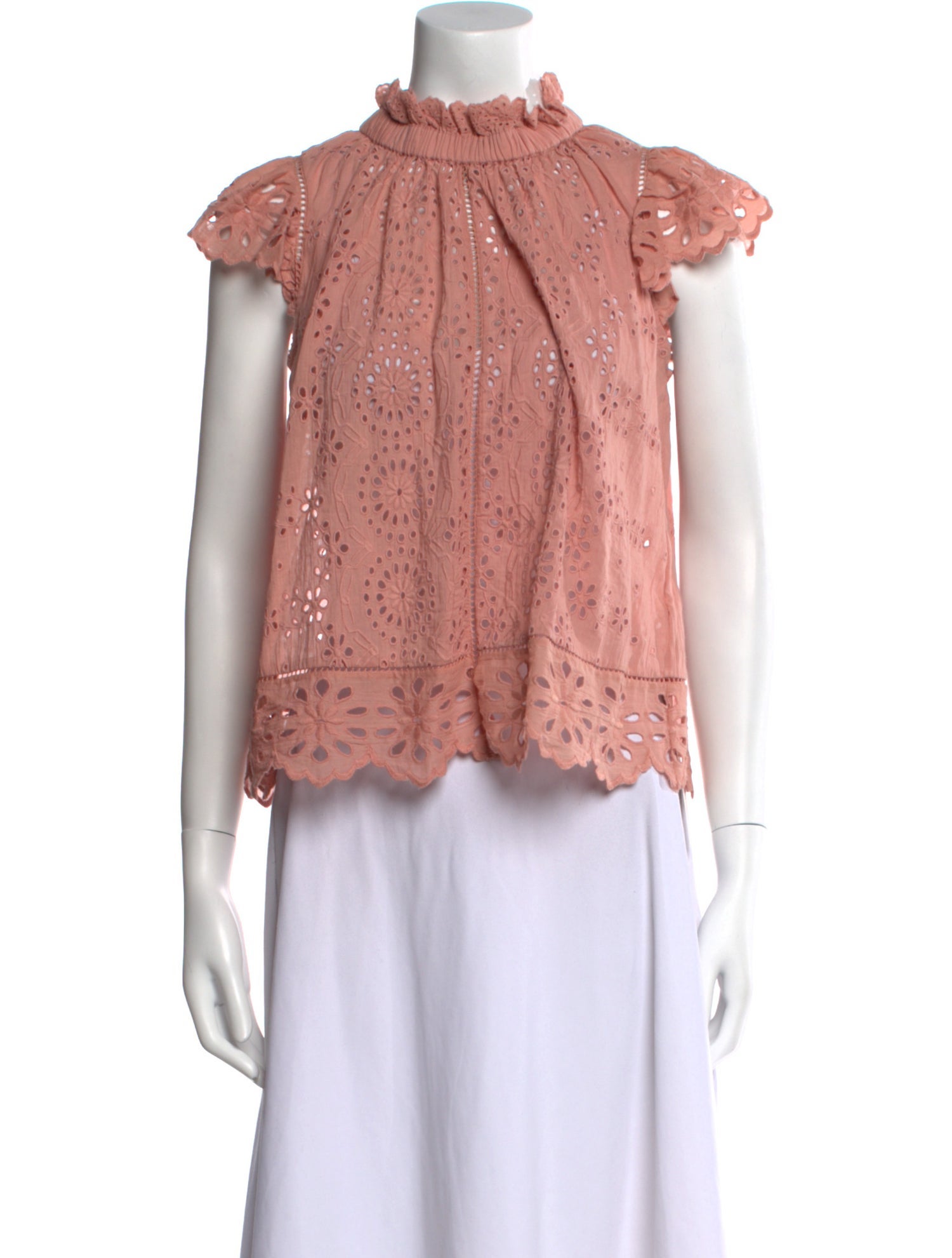 Sea New York Mock Neck Short Sleeve Top