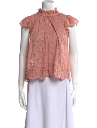 Sea New York Mock Neck Short Sleeve Top