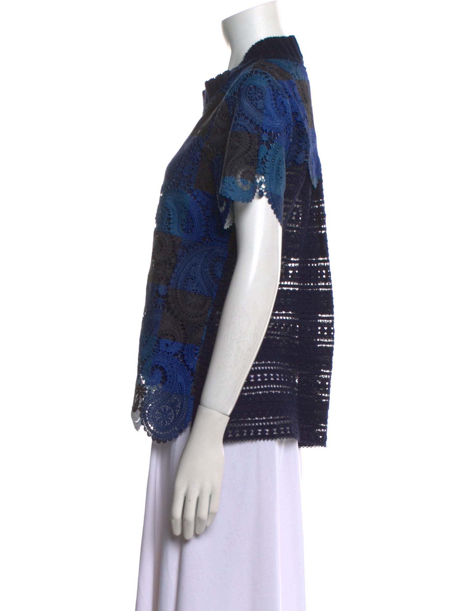 Sea New York Lace Pattern Crew Neck Sweater