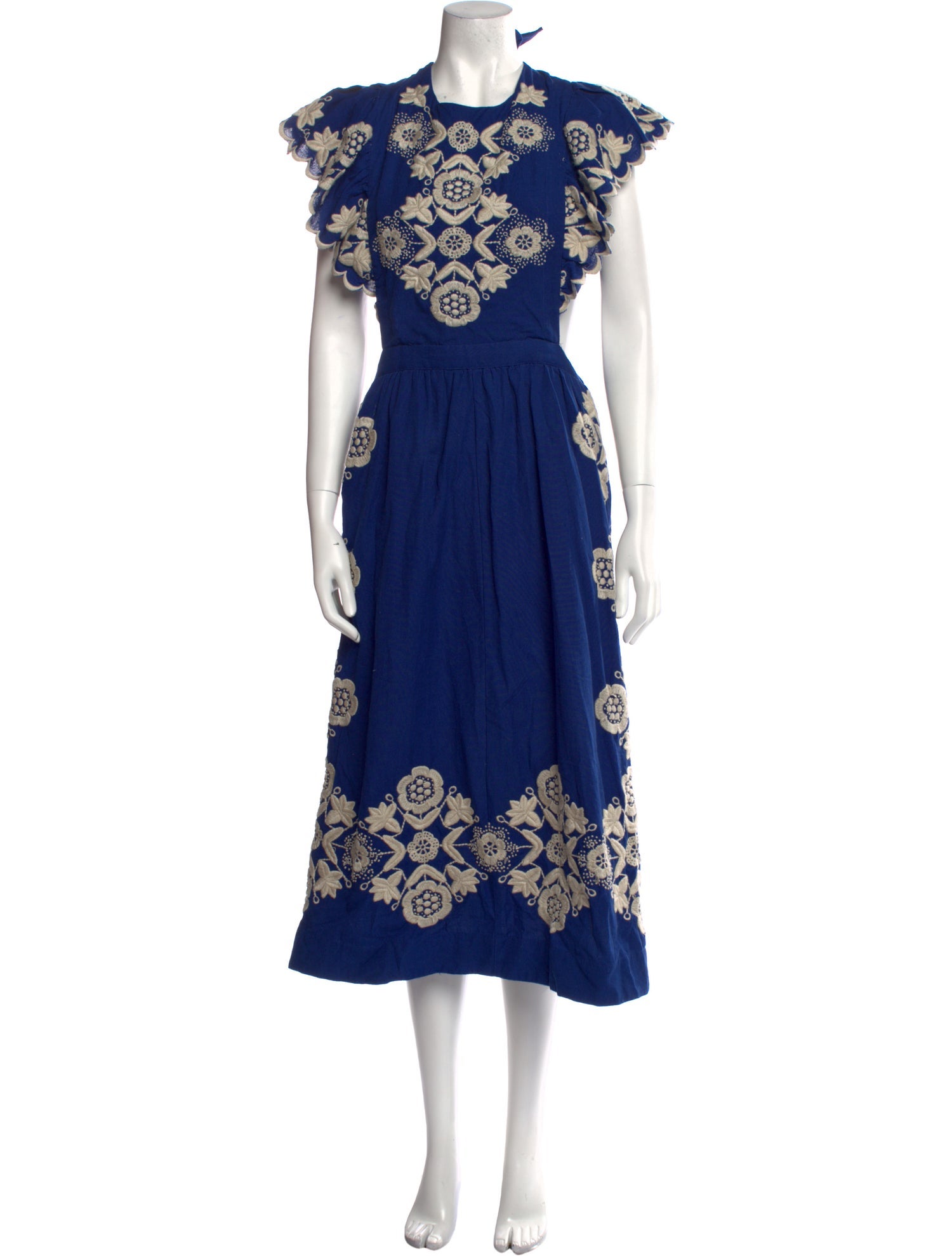 Sea New York Lace Pattern Long Dress