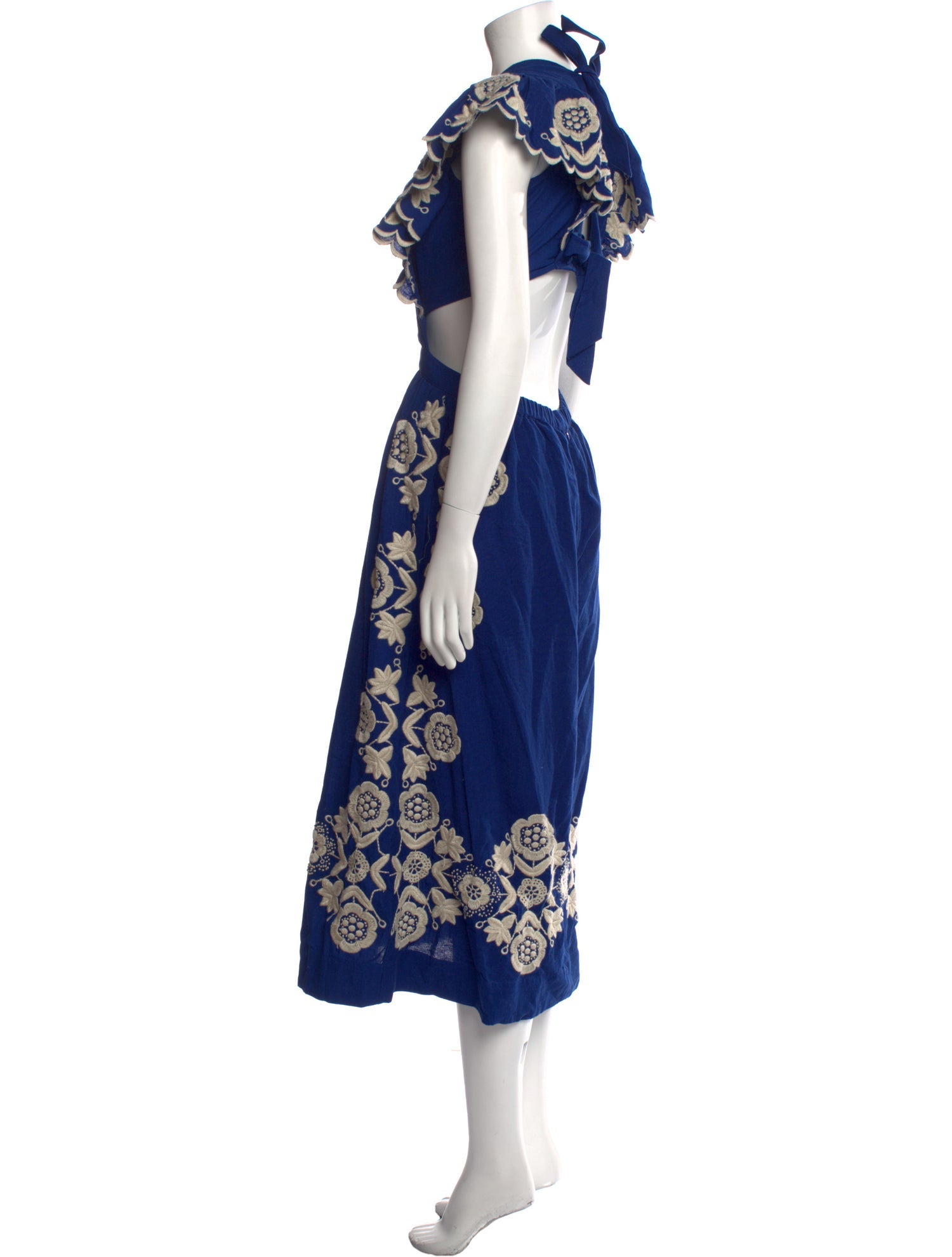 Sea New York Lace Pattern Long Dress