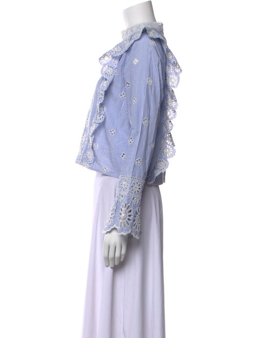 Sea New York Striped Mock Neck Crop Top