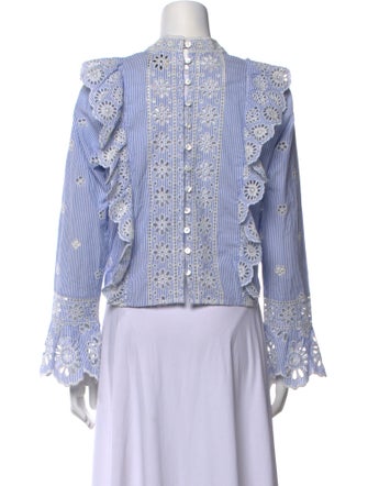 Sea New York Striped Mock Neck Crop Top