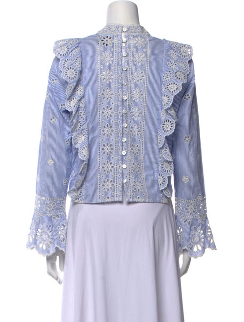 Sea New York Striped Mock Neck Crop Top