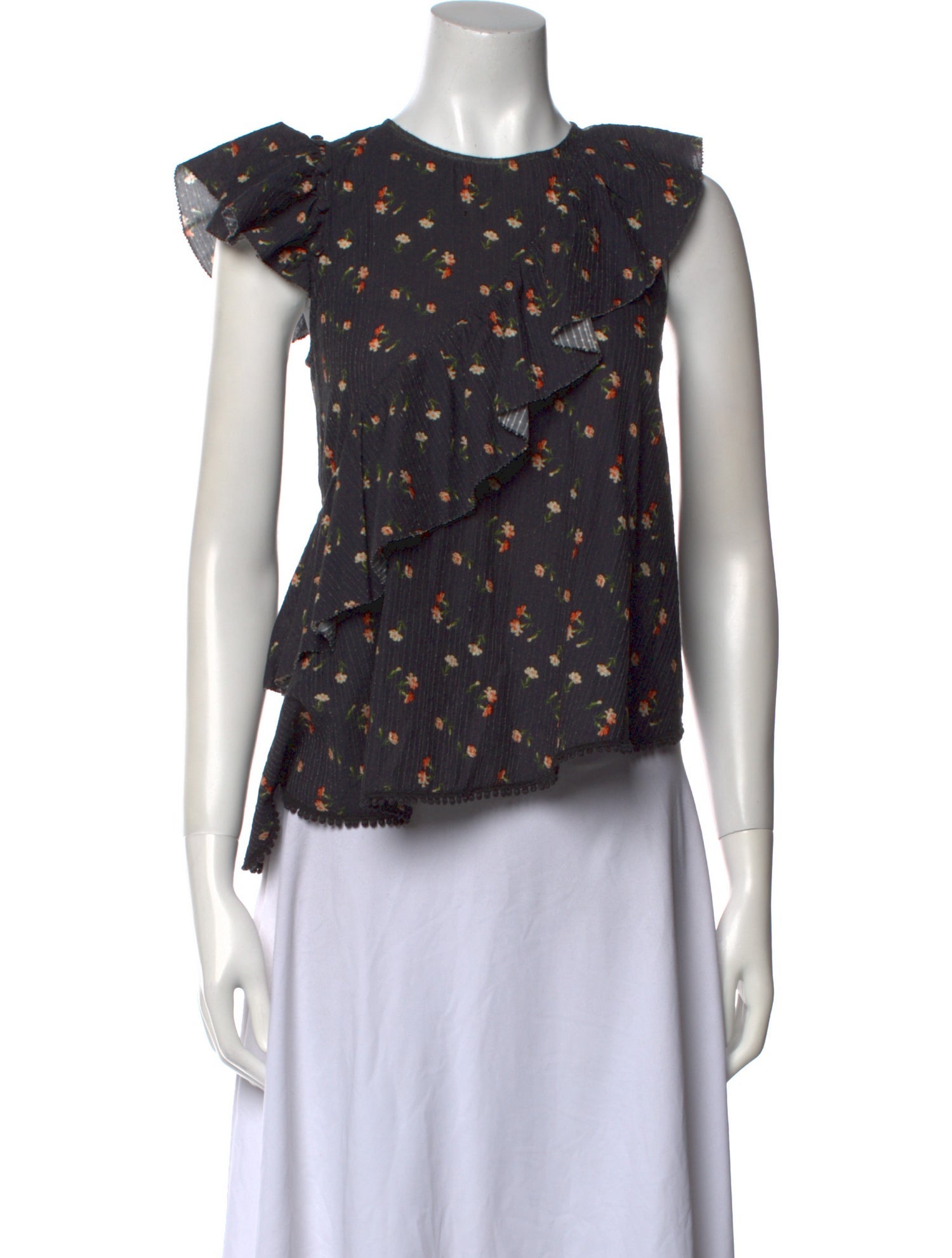 Sea New York Floral Print Crew Neck Top