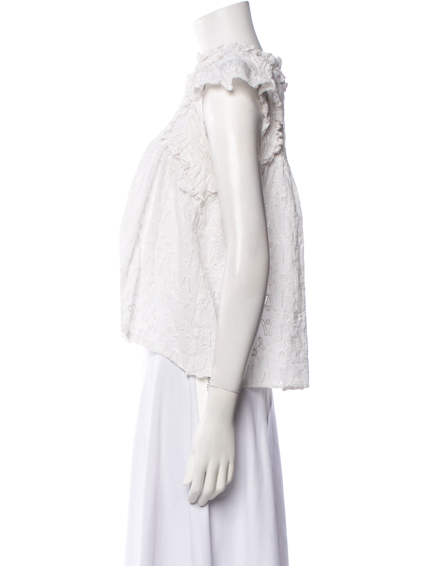 Sea New York Mock Neck Short Sleeve Crop Top