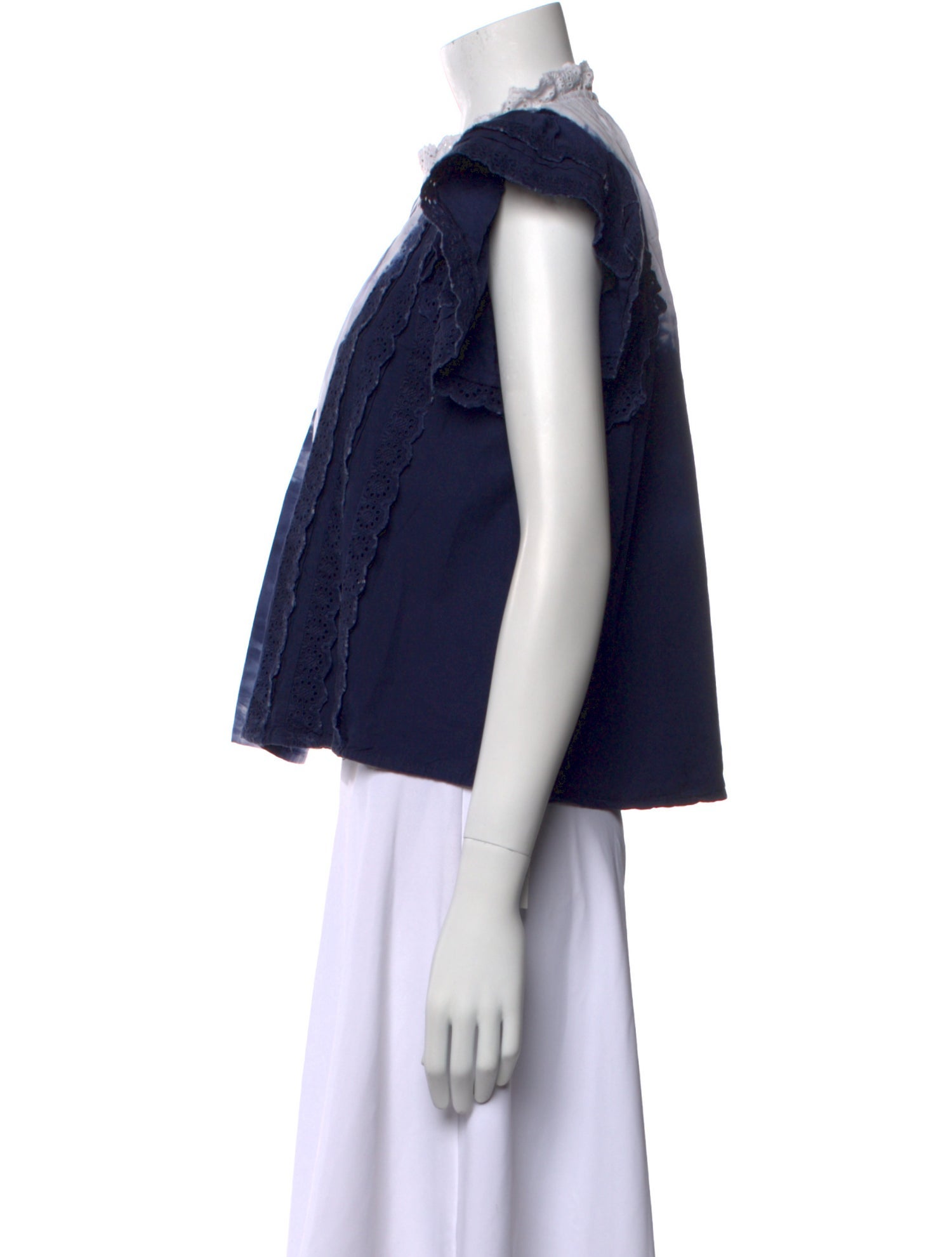 Sea New York Tie-Dye Print Mock Neck Crop Top