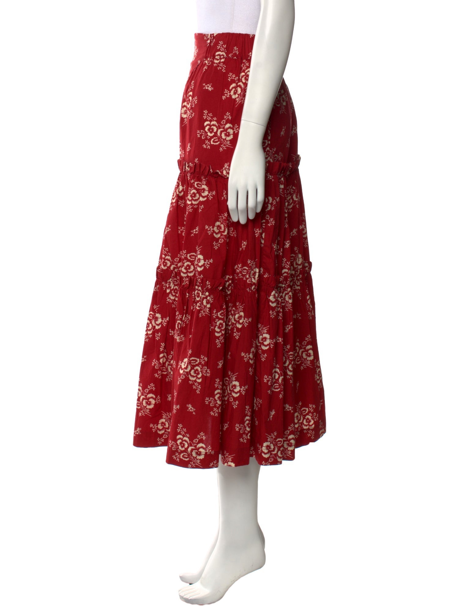 Sea New York Floral Print Midi Length Skirt