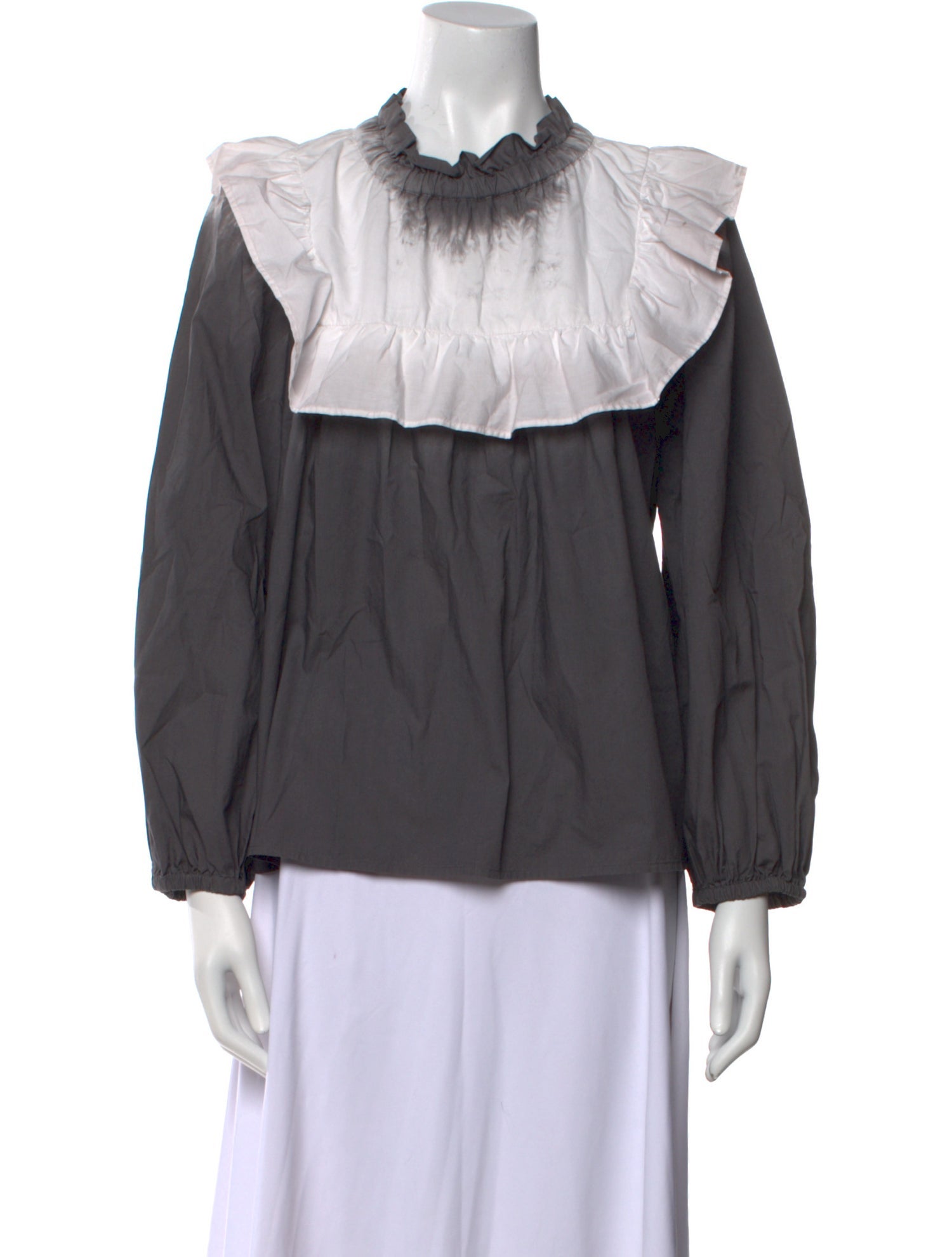 Sea New York Mock Neck Long Sleeve Blouse