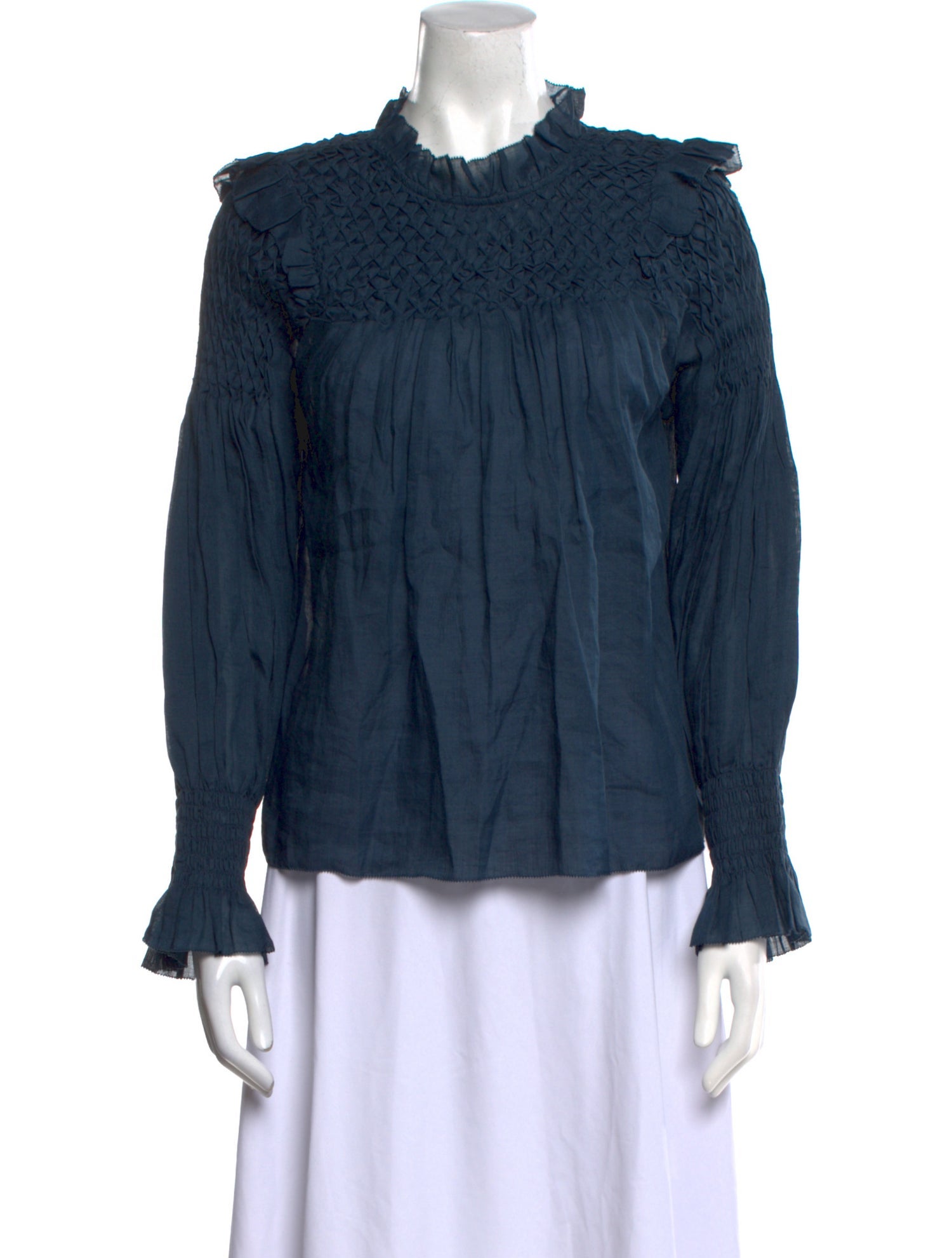 Sea New York Mock Neck Long Sleeve Blouse