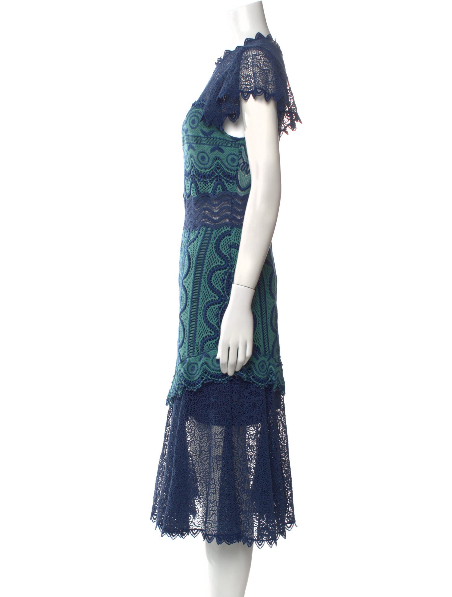 Sea New York Lace Pattern Midi Length Dress